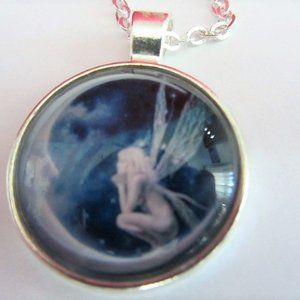 Brand NEW A Fairy and the Moon Necklace, Pendent and Chain Necklace